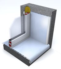 ECOLINE - базова економічна технологія монтажу пластикових вікон, яка використовується у випадках, коли не потрібно підвищена тепло- і звукоізоляція